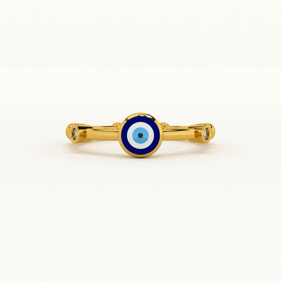 Evil Eye 925 Stone Band Ring
