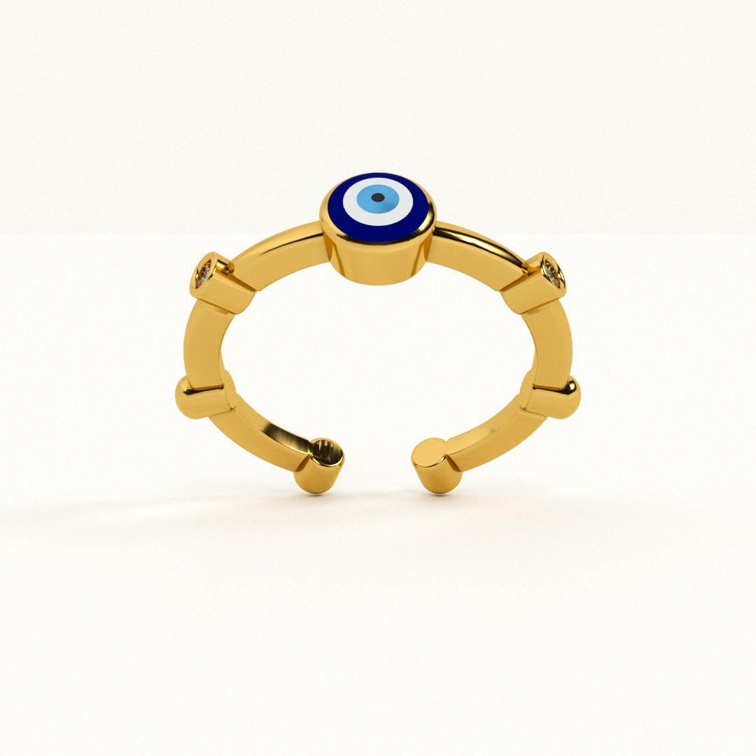 Evil Eye 925 Stone Band Ring