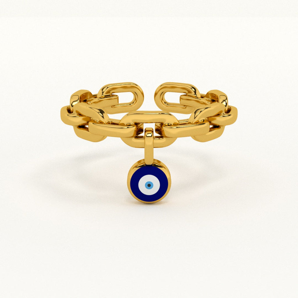 Evil Eye charm 925 silver Ring