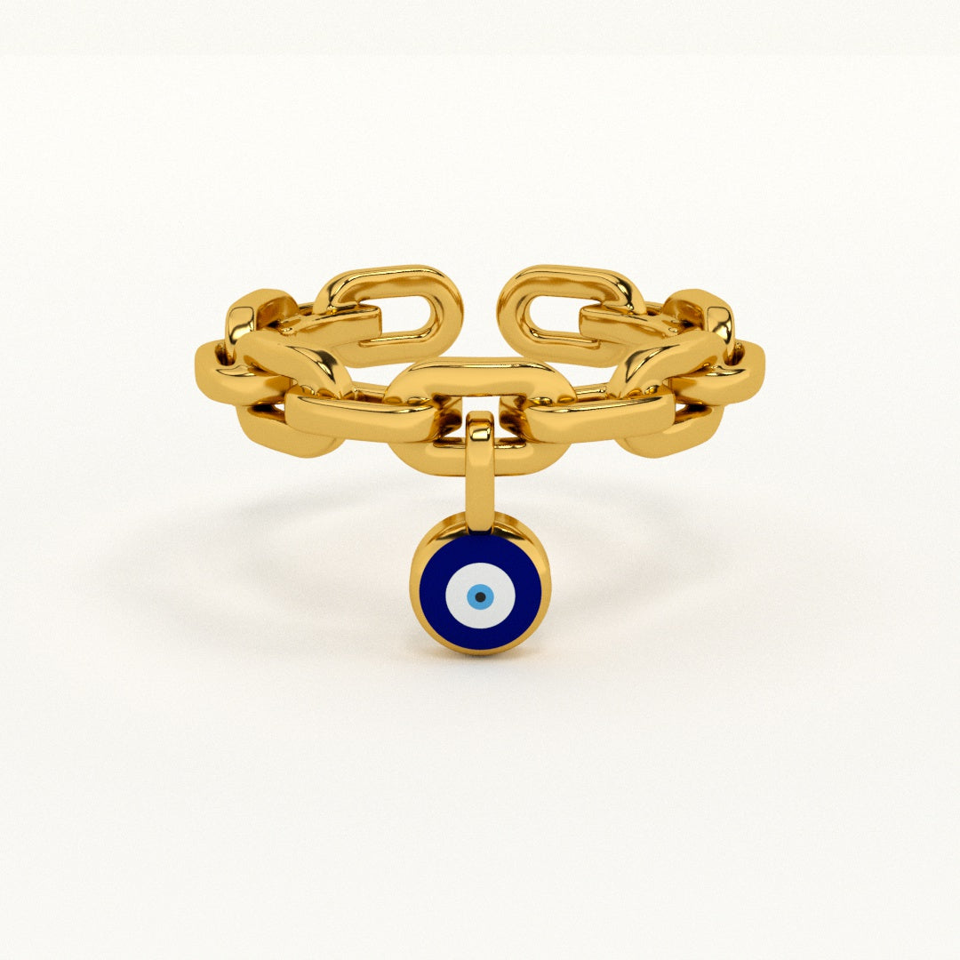 Evil Eye charm 925 silver Ring