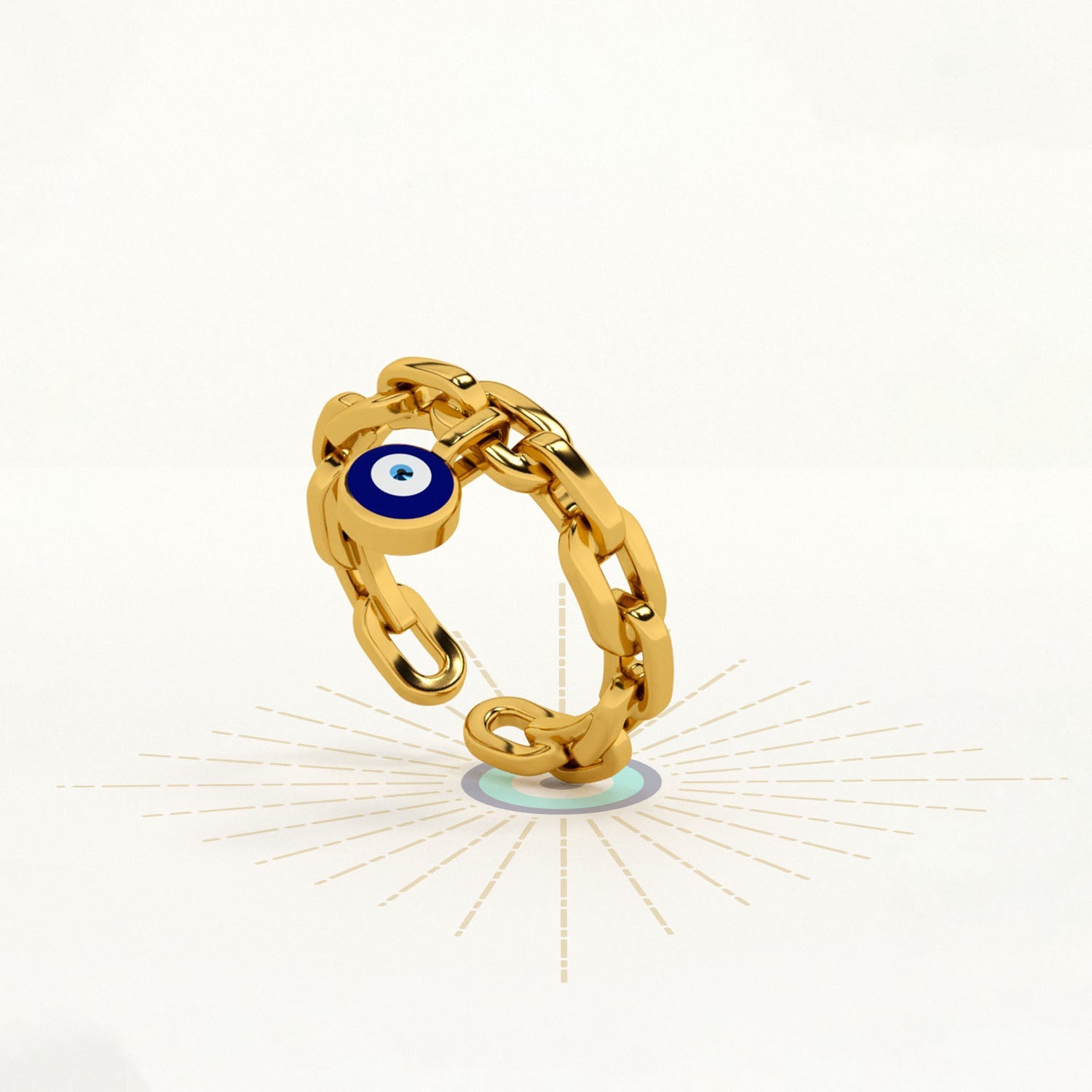 Evil Eye charm 925 silver Ring