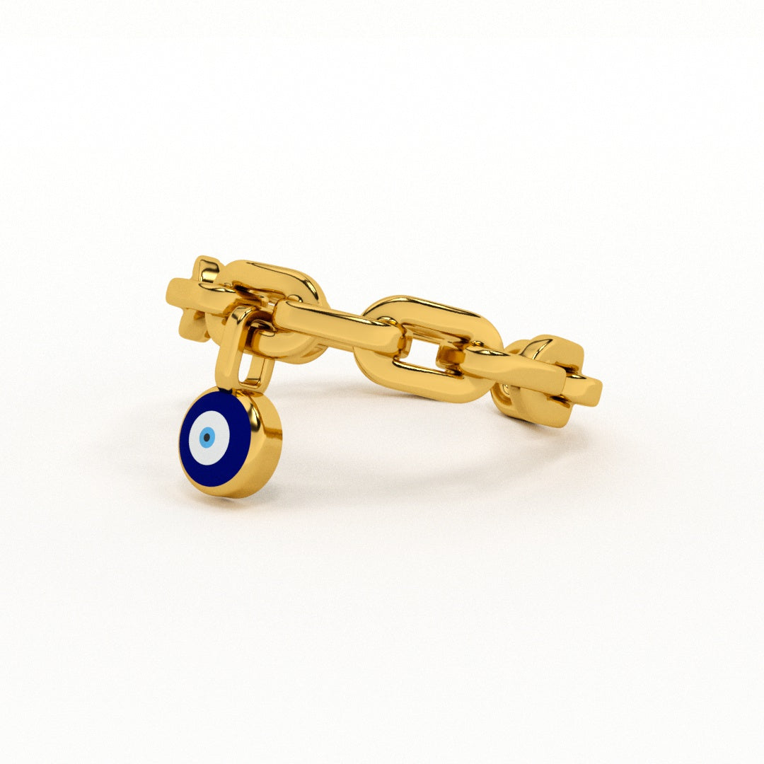 Evil Eye charm 925 silver Ring