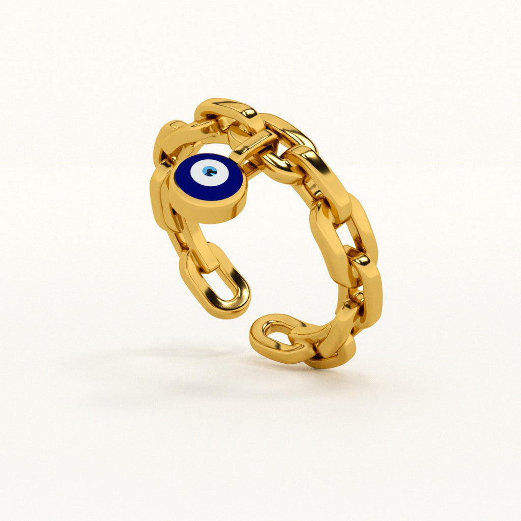 Evil Eye charm 925 silver Ring