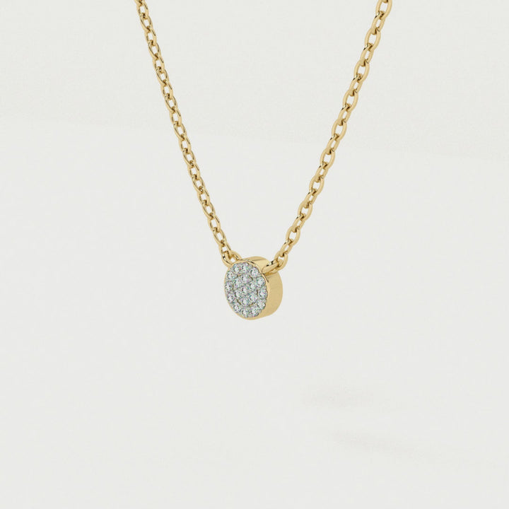 Celeste Cluster 9KT Gold Lab Grown Diamond Necklace