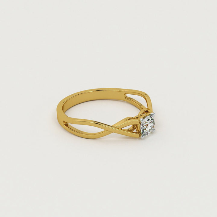 Infinity Weave 9KT Gold Lab Grown Diamond Ring - 2