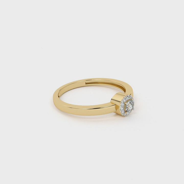 Radiant Crown 9KT Gold Lab Grown Diamond Ring - 3